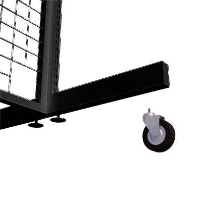 Montant noir sablé avec 2 embases soudées - Ligne Store noir Sablé pas de 25 mm-2