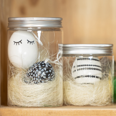 Pot à vis PET transparent avec couvercle aluminium 800 ml, paquet de 6 - Bouteilles et pots cylindriques-2