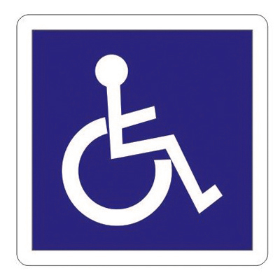 Adhésif de signalisation accès handicapés - Vinyles adhésifs