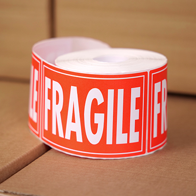 Etiquettes adhésives FRAGILE - Marquage d'expédition-1