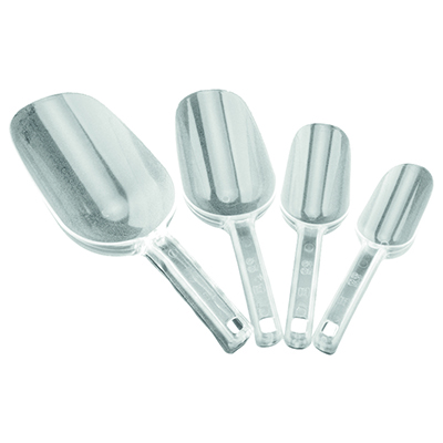 Pelle doseuse polycarbonate transparente 400 ml - Bacs Traiteur-1