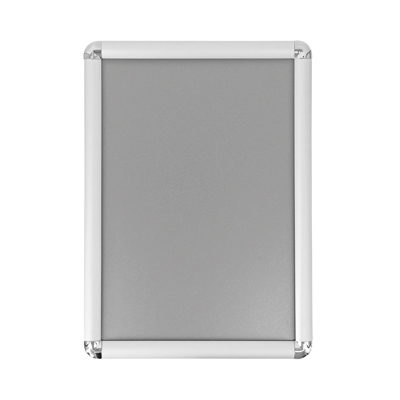 Cadre clic clac aluminium - Cadre clipsable - A3 - gris - angles arrondis - Porte-visuels muraux - à suspendre