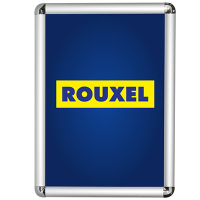 Panneau d'affichage aluminium angles arrondis - Porte-visuels muraux - à suspendre-1