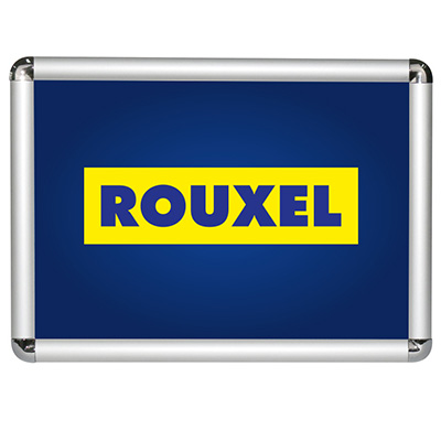 Cadre clic clac aluminium - Cadre clipsable - A0 - gris - angles arrondis - Porte-visuels muraux - à suspendre-2