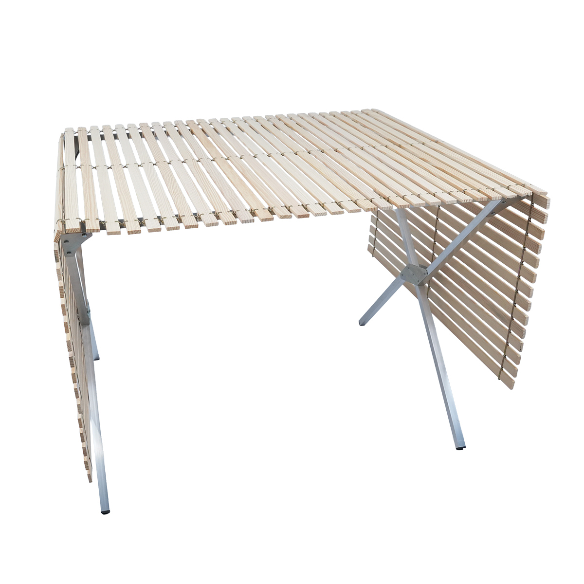 Lit de camp alu pliant 100 x 75 cm - Etalages de marché-4
