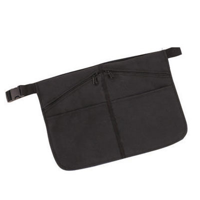Sacoche poche à monnaie de serveur 4 compartiments - noir - polyester - 40,5 x 28,5 cm - Sacoches à monnaie