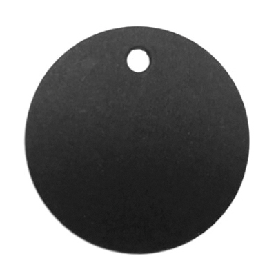 Étiquette à trou kraft noir ronde ø40 mm - Paquet de 500 - Etiquettes cadeaux à trou