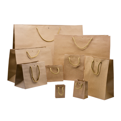 Sacs kraft Luxe - 16 + 8 x H 14 cm - par 20 - Sacs kraft luxe-1