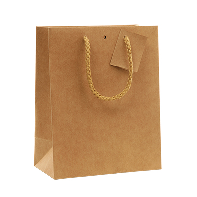 Sacs kraft Luxe - 18 + 10 x H 22,7 cm - par 20 - Sacs kraft Luxe