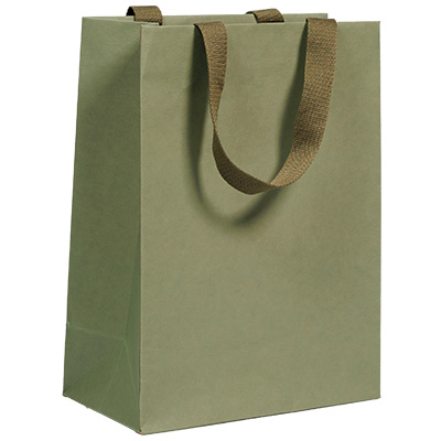 Sacs cadeaux kraft - vert tilleul - 25 + 13 x H 33 cm - Sacs kraft luxe