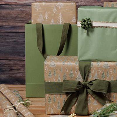 Sacs cadeaux kraft - vert tilleul - 25 + 13 x H 33 cm - Sacs kraft luxe-2