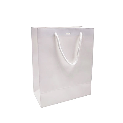 Sacs pelliculés blanc mat avec fenêtre - 22 + 11 x 28 cm - Sacs pelliculés poignées cordelette-1