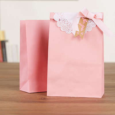 Pochette cadeau SOS kraft rose poudré 9x6x18 cm 70 g/m² - Paquet de 250 - Pochettes SOS kraft-2