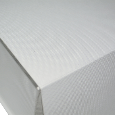 Boîte cadeau tissu avec noeud blanc mat 23 x 16 x 9 cm, paquet de 5 - Boites cadeaux carton pliables-1