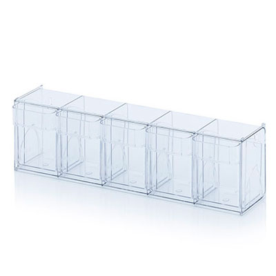Bac 5 tiroirs basculants 60 x 13,3 x 16,4 cm - Blocs tiroirs
