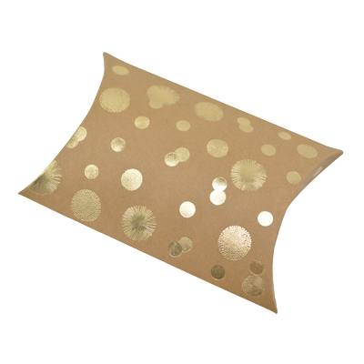 Boîte berlingot kraft à bulles or doré à chaud 11x9 cm – Lot de 20 - Boites berlingots