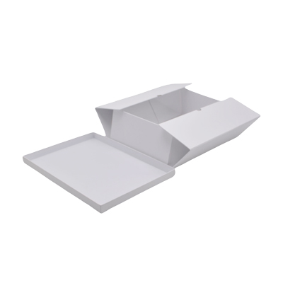 Boîtes cadeaux pliables blanches couvercle amovible 34+25x12 cm 1200g/m² – Paquet de 4 - Boites cadeaux carton pliables-2