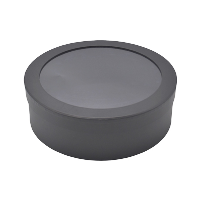 Boîtes rondes noires fenêtre 18x6cm - Paquet de 4 - Boites cloches