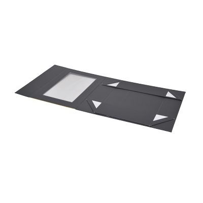 Boîtes aimantées noires liseré or fenêtre 30,6x23x8cm – Paquet de 5 - Boites aimantées-1