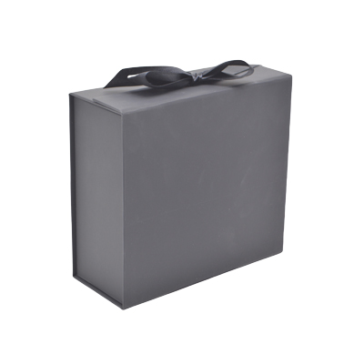 Boites cadeaux carton pliables noires avec ruban 28,2x20,2x9,2cm – Paquet de 5 - Boites cadeaux carton pliables-1