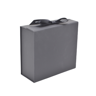 Boites cadeaux carton pliables noires avec ruban 33,5x26x15cm – Paquet de 5 - Boites cadeaux carton pliables-1