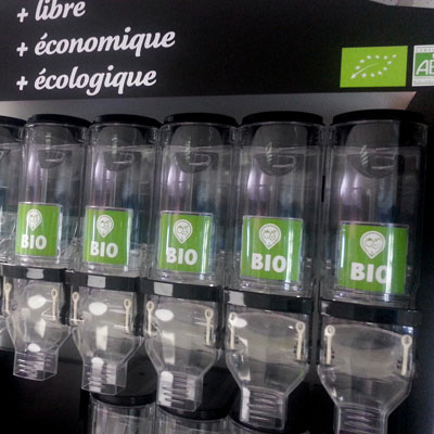 Distributeur vrac à gravité 13L 15 x 39 x 53 cm avec porte-étiquette - Distributeurs de vrac-3