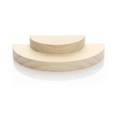 Présentoirs à bijoux demi-lune en bois naturel – Lot de 2 supports professionnels L 12 et 20 cm - Présentoirs à bijoux multifonction