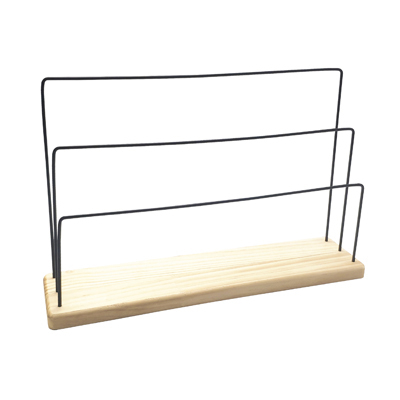 Présentoirs à bijoux 3 niveaux bois / métal 43 x 11 x 24 cm - Présentoirs à bijoux multifonction