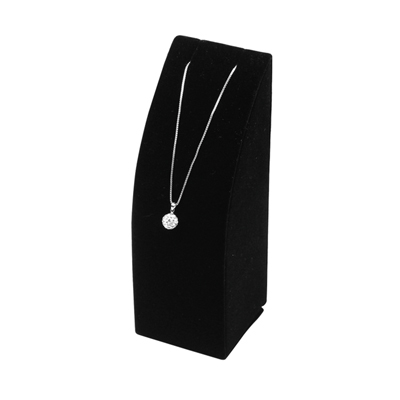 Présentoir à colliers flanelle noire - Présentoirs colliers et pendentifs-1