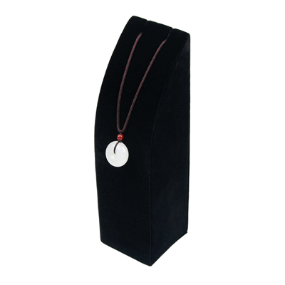 Présentoir à colliers flanelle noire - Présentoirs colliers et pendentifs-1