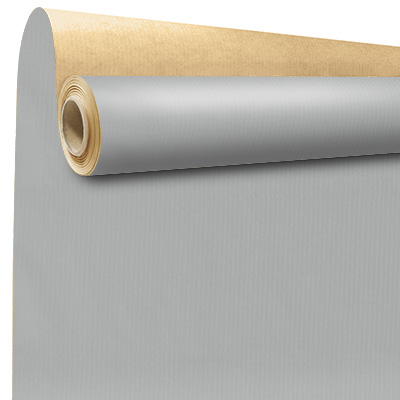 Papier cadeau kraft argent uni 70 cm x 100 m 60 g/m² – le rouleau - Papiers cadeaux unis