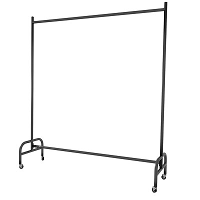 Portant droit fixe noir - L 150 x P 40 x H 165 cm - Portants à vêtements droits