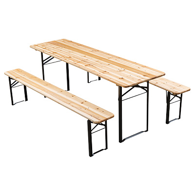 Table brasserie pliante bois / métal 116 x 60 x 75 cm - Tables pliantes traiteurs-1