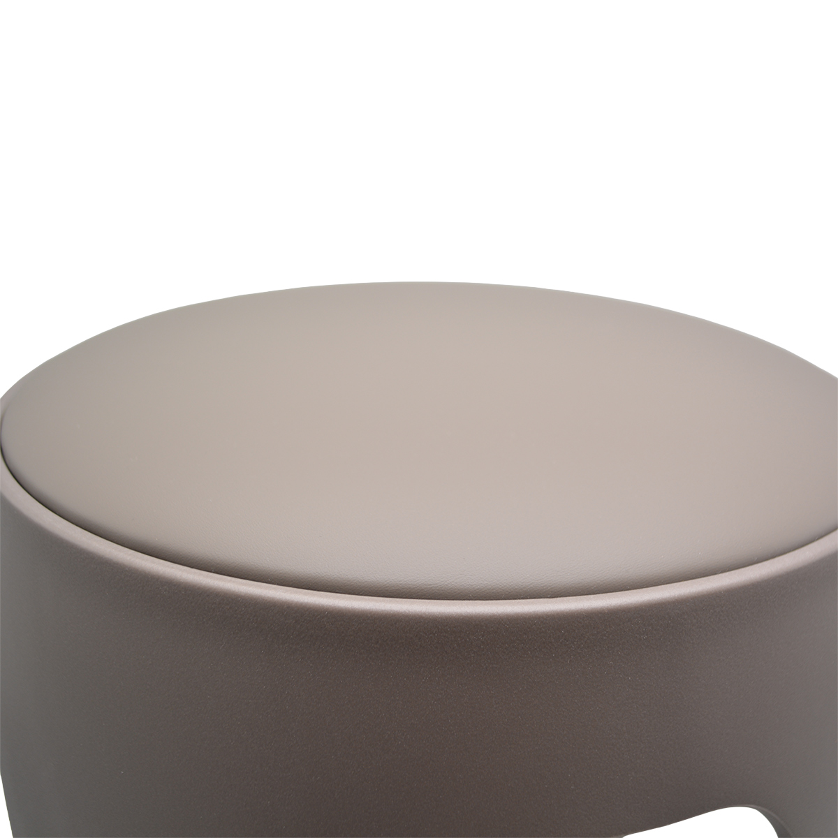 Tabouret design empilable marron 47cm avec assise rembourrée - Usage Pro (Commerce & CHR) - Tabourets-1