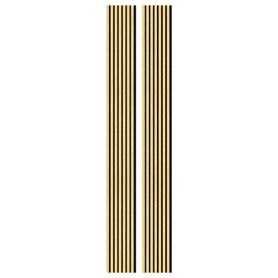 Panneau tasseau acoustique mural en MDF chêne naturel 260 × 28 cm - Paquet de 2 - Fonds Bois-1