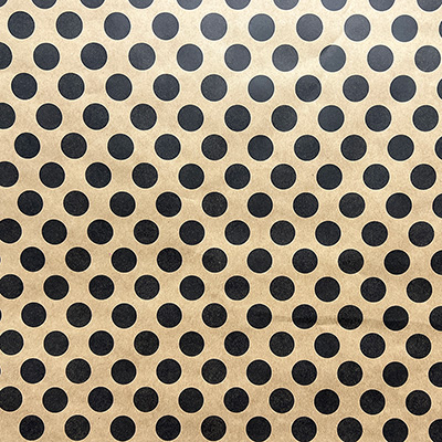Papier cadeau à pois - Papiers cadeaux kraft à motifs
