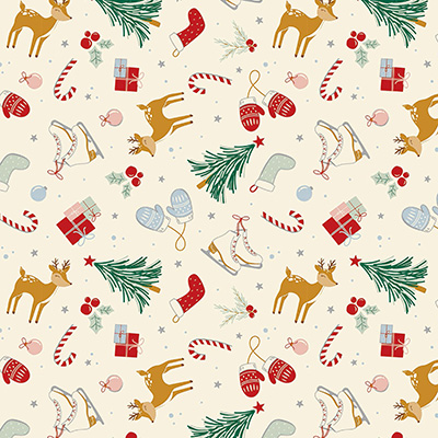 Papier cadeau Hiver enchanté - Papiers cadeaux à motifs