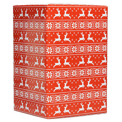 Papier cadeau jacquard rouge & blanc 70 cm x 100 m 80 g/m² – Le rouleau - Papier cadeaux couchés à motifs-2