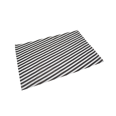 Papier de soie noir et blanc à rayures 17g/m², feuilles de 50 x 70 cm, rame de 120 feuilles - Papiers de soie-1