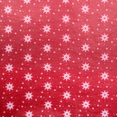 Papier de soie étoiles rouge/blanc 17g/m² 50x70 cm – Paquet de 120 feuilles - Papiers de soie