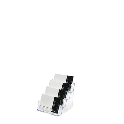Porte cartes de visites, 4 cases, horizontal - Porte-brochures de comptoir