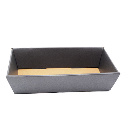 Corbeille carton rectangulaire noir / brun 33 x 20 x 7,4 cm, paquet de 10 - Corbeilles carton-1