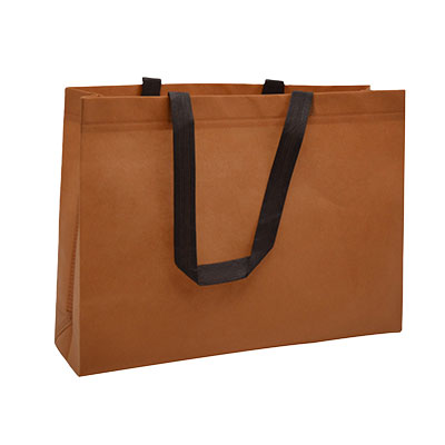 Sac cabas polypropylène non tissé terracotta 40+10x30 cm - Sacs cabas non tissés