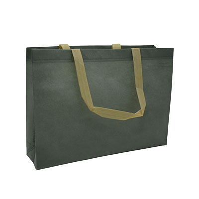 Sac cabas polypropylène non tissé bleu ardoise 40+10x30 cm - Sacs cabas non tissés