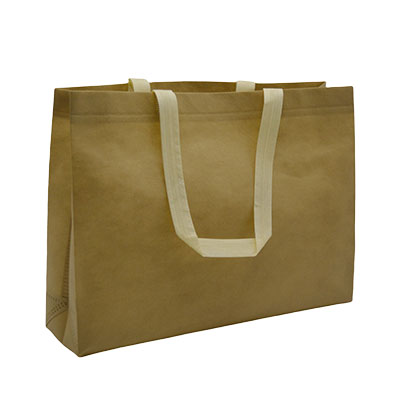 Sac cabas polypropylène non tissé écru 40+10x30 cm - Sacs cabas non tissés