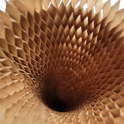 Manchon en papier alvéolé brun 70 g/㎡ – H 35 cm – Paquet de 50 - Protection colis, Calage colis-2