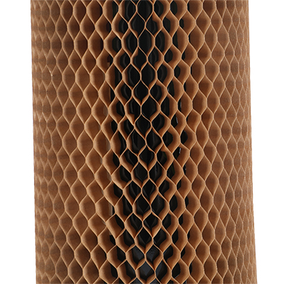 Manchon papier a nid d'abeille brun h.35cm - Bulles, mousse, chips-3