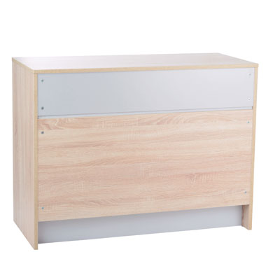 Comptoir d'accueil chêne bordolino / gris 117 x 51 x 88 cm - Comptoirs Easy