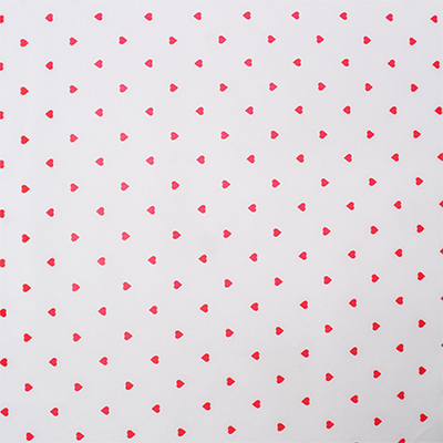 Papier de soie blanc motif coeurs 50x70cm 17g/m² – Paquet de 120 feuilles - Papiers de soie