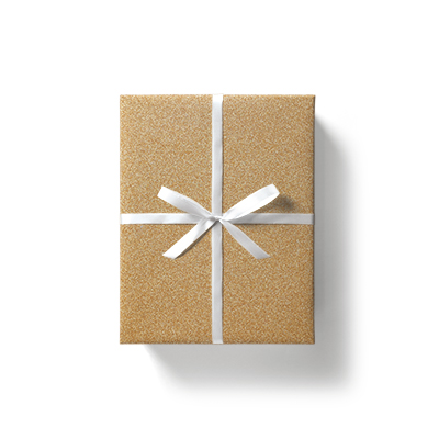 Papier cadeau or pailleté couché 70 cm x 25 m 90g/m² - Papiers cadeaux à effets-1